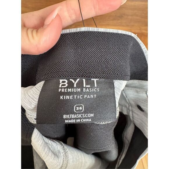 BYLT Kinetic Gray Performance Stretch Premium Basics Chino Pants NEW Size 36 - Picture 11 of 12